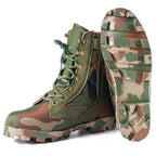 Unisex Camouflage Canvas High-Top Combat Boots