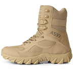 Men's Tan Mesh High-Top Tactical Boots