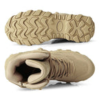 Men's Tan Mesh High-Top Tactical Boots
