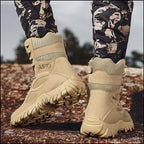 Men's Tan Mesh High-Top Tactical Boots