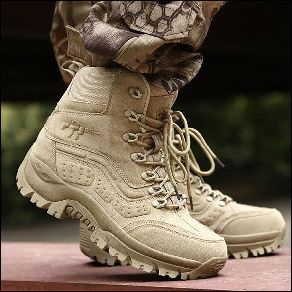 Men's Rugged Desert Tan Tactical Boots