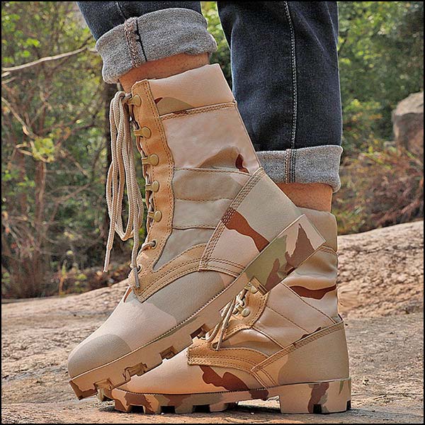 High-Top Desert Camouflage Tactical Boot