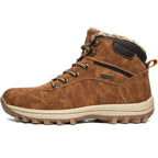 Men's Brown Faux Fur Lined Outdoor Winter Boots