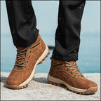 Men's Brown Faux Fur Lined Outdoor Winter Boots
