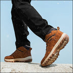 Men's Brown Faux Fur Lined Outdoor Winter Boots