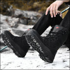 Men's Black High-Top Tactical Hiking Boots