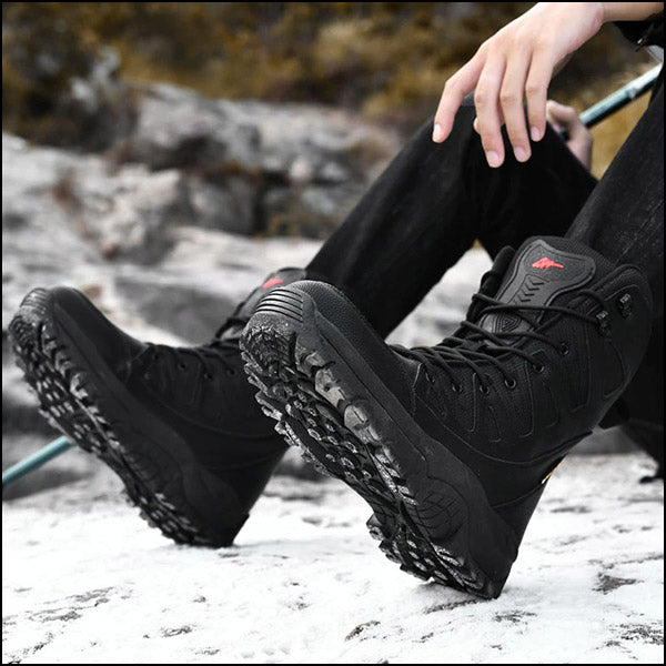Men's Black High-Top Tactical Hiking Boots