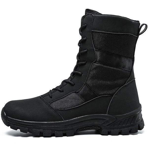 Men's Black High-Top Tactical Boots