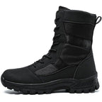 Men's Black High-Top Tactical Boots