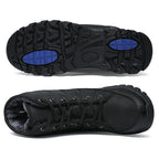 Unisex Black Quilted Insulated Snow Boots