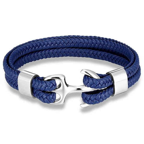 Men's Silver Marine Anchor Bracelet