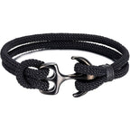 Black anchor bracelet