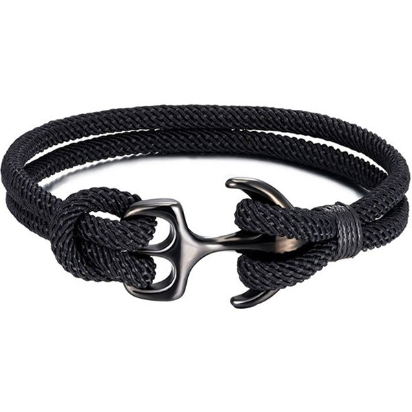 Black anchor bracelet