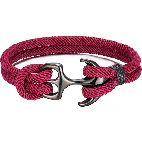 Black anchor bracelet