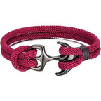 Black anchor bracelet