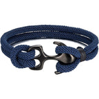 Black Anchor Military Bracelet