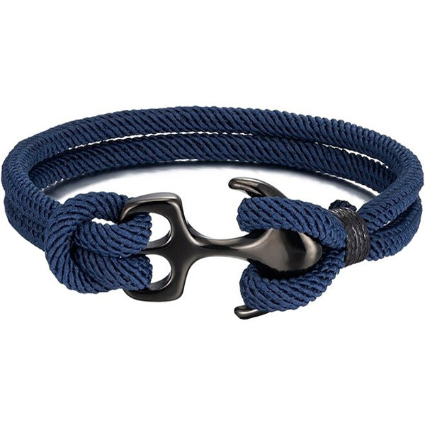 Black Anchor Military Bracelet