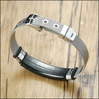 Men's Stainless Steel Camouflage Mesh Bracelet
