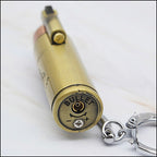 Antique Brass Bullet Lighter Keychain