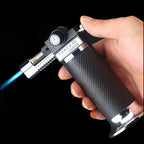 Professional Black Torch Lighter with Textured Grip