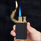Black and Gold Crocodile Head Lighter
