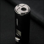 Sleek Matte Black Torch Lighter with Chrome Accents