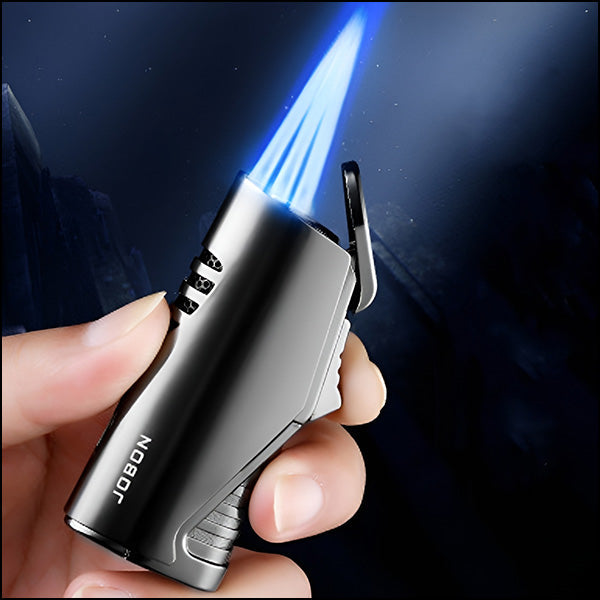 Modern Brushed Chrome Jet Torch Lighter