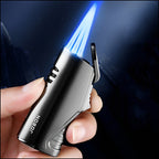 Modern Brushed Chrome Jet Torch Lighter