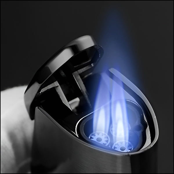 Modern Brushed Chrome Jet Torch Lighter