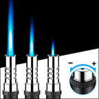 Slim Black & Chrome Refillable Butane Lighter