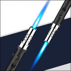 Slim Black & Chrome Refillable Butane Lighter