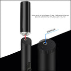 Slim Black & Chrome Refillable Butane Lighter