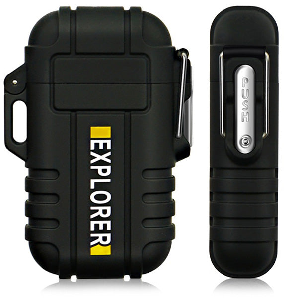 Black Rugged Explorer Plasma Arc Lighter
