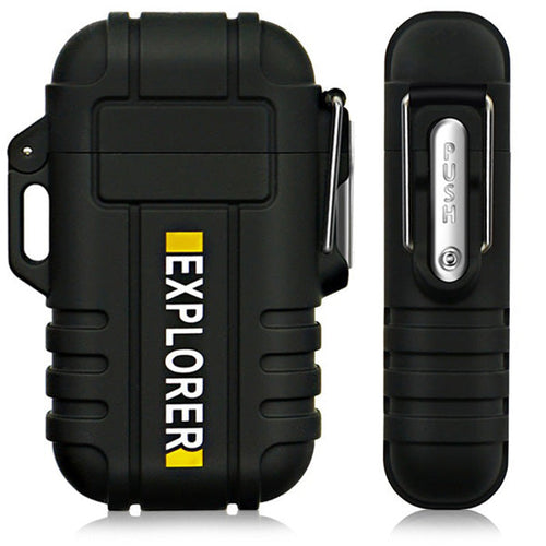 Black Rugged Explorer Plasma Arc Lighter