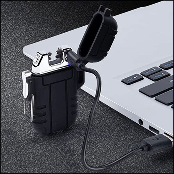 Black Rugged Explorer Plasma Arc Lighter