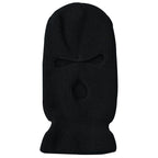 Black 3-Hole Knitted Balaclava Face Mask