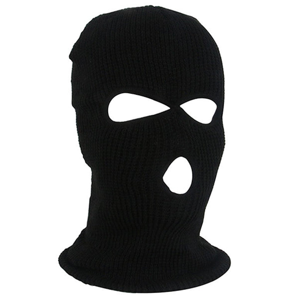 Military Balaclava with Three Holes, Black