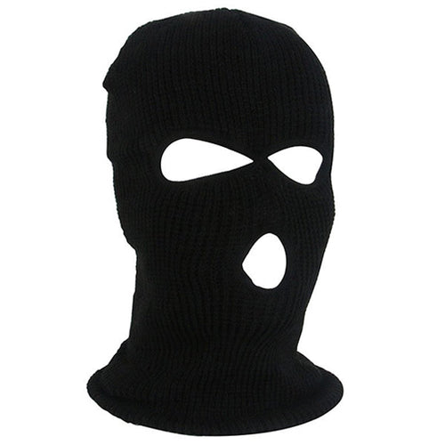 Military Balaclava with Three Holes, Black