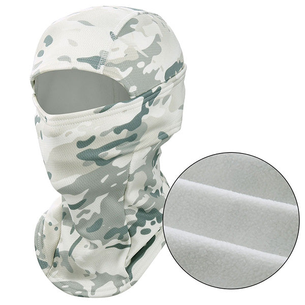 Breathable White Grey Camouflage Balaclava