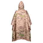 Waterproof Hooded Desert Camo Rain Poncho