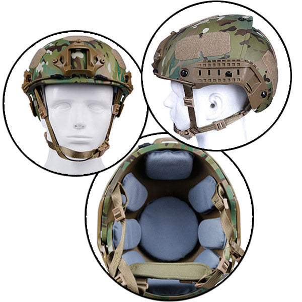 MultiCam FAST Tactical Helmet with Side Rails