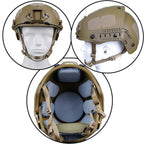 Tan Fast Style Tactical Helmet with Side Rails
