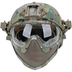 Multicam Airsoft Helmet with Full-Face Protection