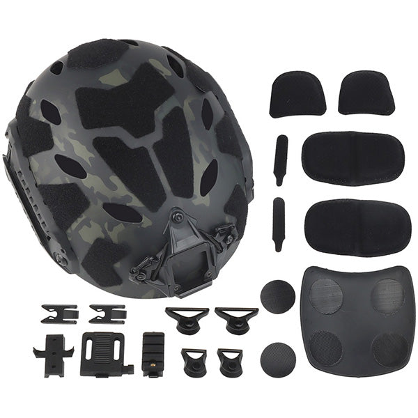 Dark Multicam Tactical Helmet with ARC Rails