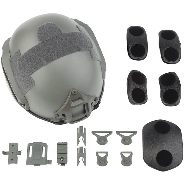 Olive Drab Tactical FAST Helmet with Rails