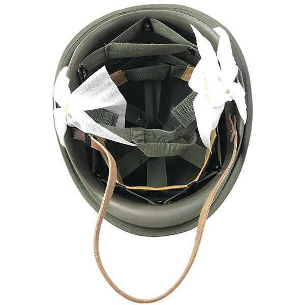 Vintage Olive Green M1 Military Helmet with Net