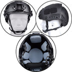 Matte Black FAST Tactical Helmet with Rails