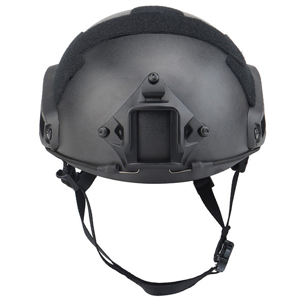 Matte Black Tactical Helmet with Side Rails & NVG Mount