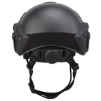 Matte Black Tactical Helmet with Side Rails & NVG Mount