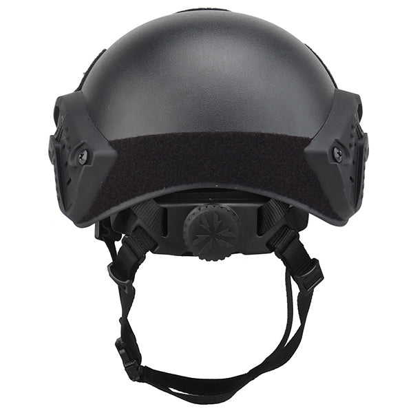 Matte Black Tactical Helmet with Side Rails & NVG Mount